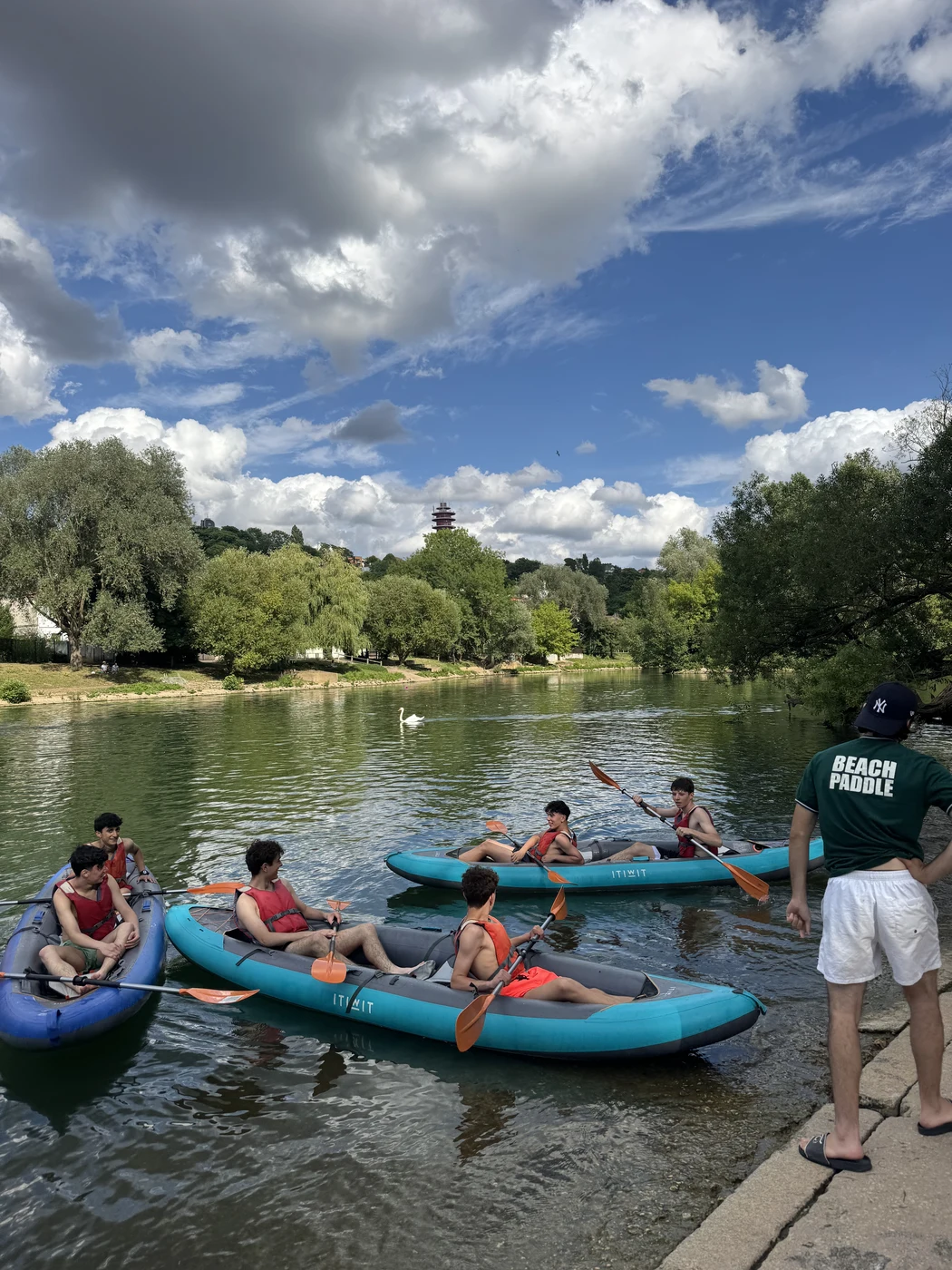 Sortie paddle en groupe sur la Marne